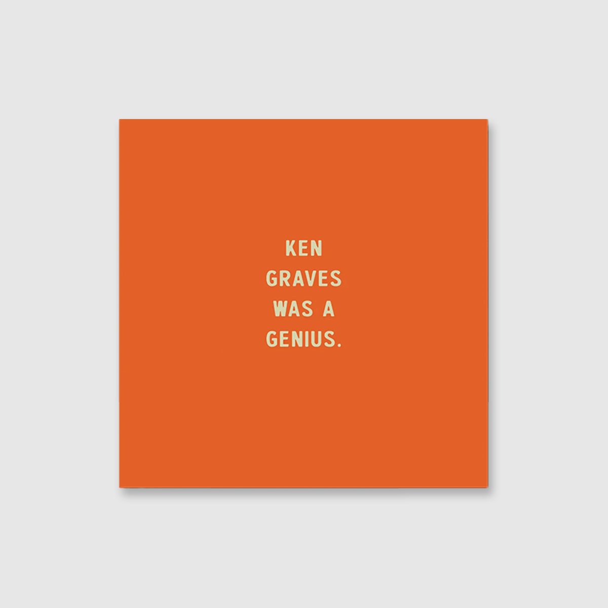 Ken Graves Was a Genius